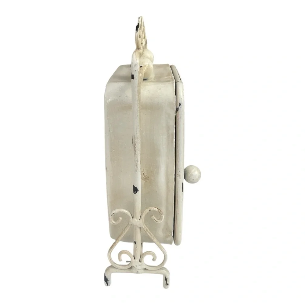 Antique Style White Metal Silk Road Clock Company Decorative Decor